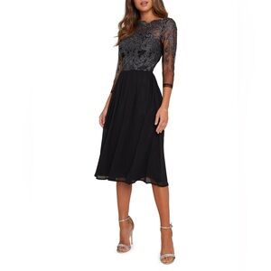 Black lace dress from Hudson Bay.